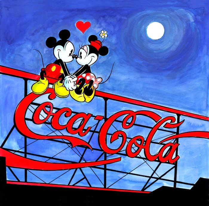Tony Fernandez - Mickey & Minnie Mouse - Love at Night - Fine Art Giclée - Hand Signed - First Edition