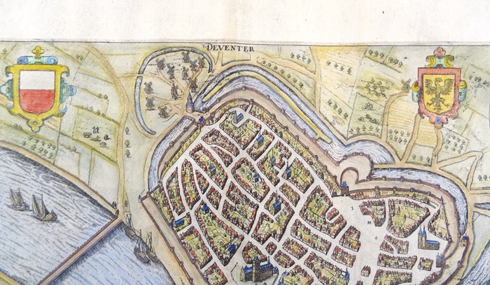 Image 3 of Netherlands, Deventer; L. Guicciardini / J. Janssonius - Deventer / Liberae et hanse aticae vrbis d