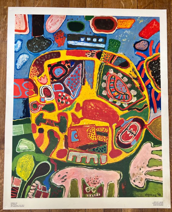 Guillaume Corneille (1922-2010) – Sérigraphie – Grande affiche Terre pastorale – Stedelijk Museum Amsterdam – 1966