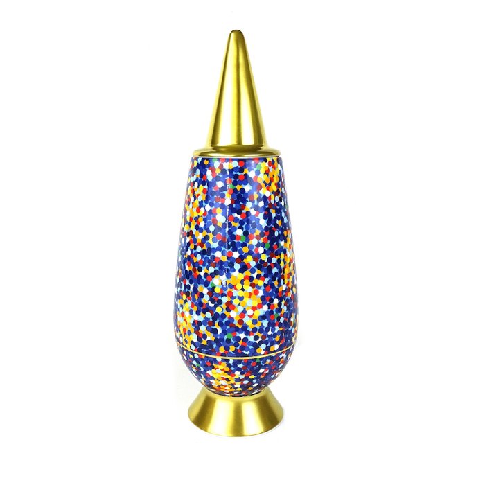 Alessi - Alessandro Mendini - 花瓶 -  100% 彩妆 - 限量版 (13/999) 普鲁斯特  - 瓷器和金子
