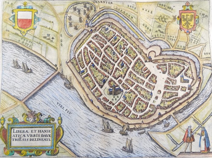 Preview of the first image of Netherlands, Deventer; L. Guicciardini / J. Janssonius - Deventer / Liberae et hanse aticae vrbis d.