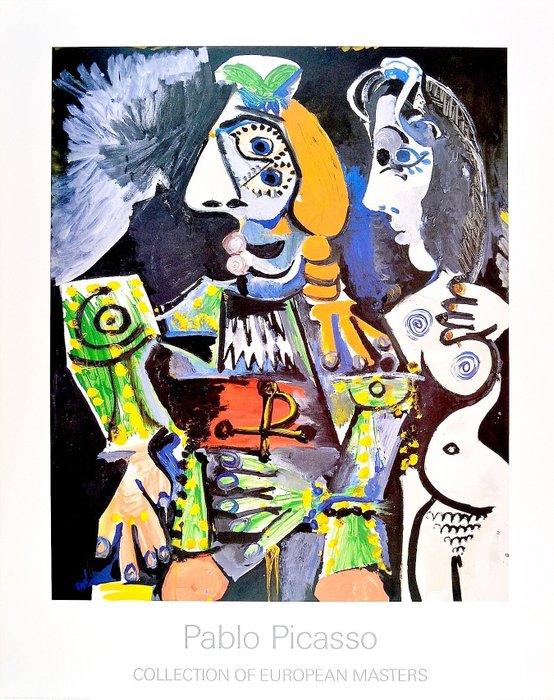 Pablo Picasso (after) - Matador et femme nue (90x70cm) - Jaren 1990
