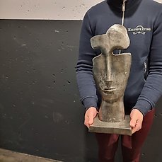 Beeld, Metal Abstract Face – Art Ornament – 37.5 cm – Metaal