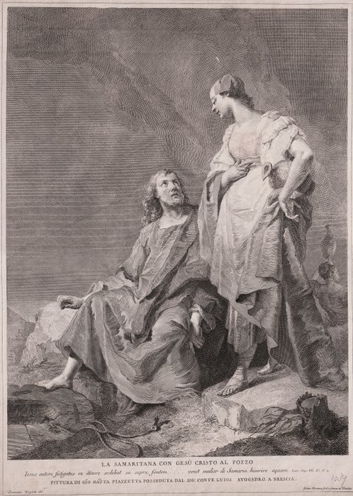 Preview of the first image of Giovanni Battista Piazzetta (1682-1754) - Christ with the woman of Samaria at the well.