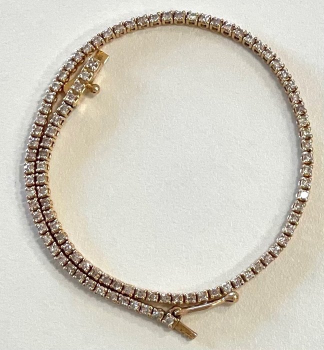 Image 2 of 14 kt. Pink gold - Bracelet Diamond