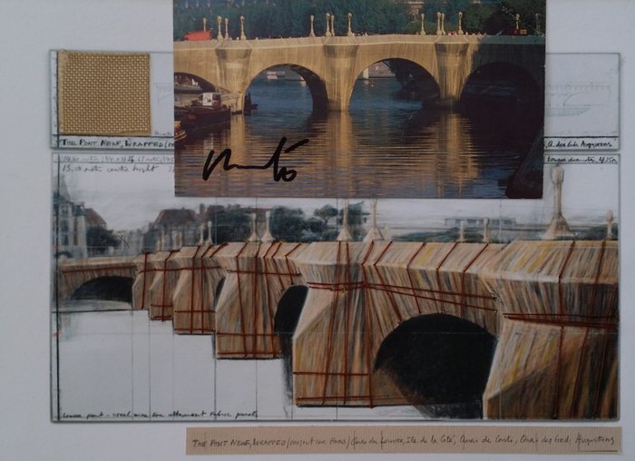 Preview of the first image of Christo & Jeanne-Claude (1935-2020) - Pont Neuf Wrapped with thread and fabric.