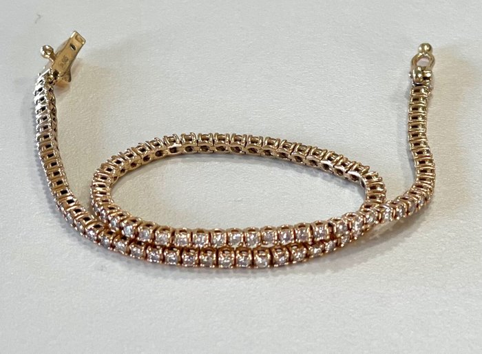 Preview of the first image of 14 kt. Pink gold - Bracelet Diamond.