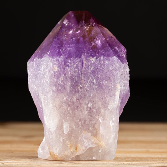 优质紫水晶 点-强能量水晶 - 高度: 130 mm - 宽度: 95 mm- 1210 g
