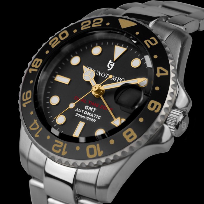 Tecnotempo®  Automatic GMT "Dual Time Zone" 20ATM WR - Limited Edition - - - 沒有保留價 - TT.200GMT.NRO - 男士 - 2011至今