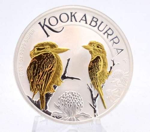 Australien. 1 Dollar 2023 Kookaburra - Gilded, 1 Oz (.999)  (Ohne Mindestpreis)