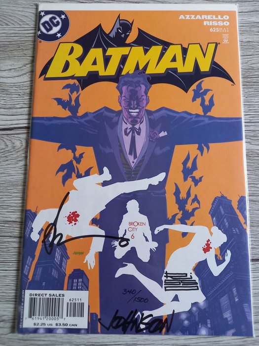 Image 2 of Batman #625 Limited ! With DF COA and Seal !! - Signed by Complet Team : Brian Azzarello (writer) ,
