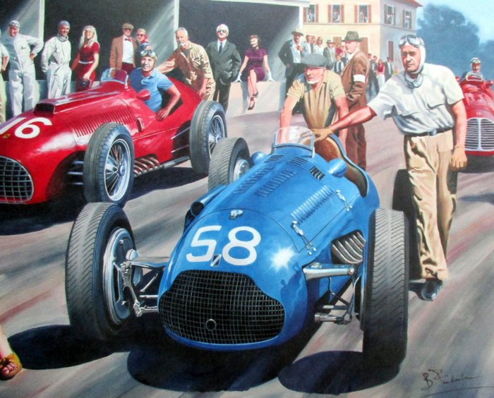Image 3 of Picture/artwork - "Gina al Gran Premio di Monza"1950 - Monza Grand Prix - After 2000