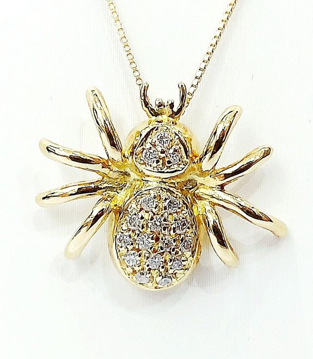 Preview of the first image of Astralia - 18 kt. Yellow gold - Necklace with pendant - 0.90 ct Diamond - Diamonds.