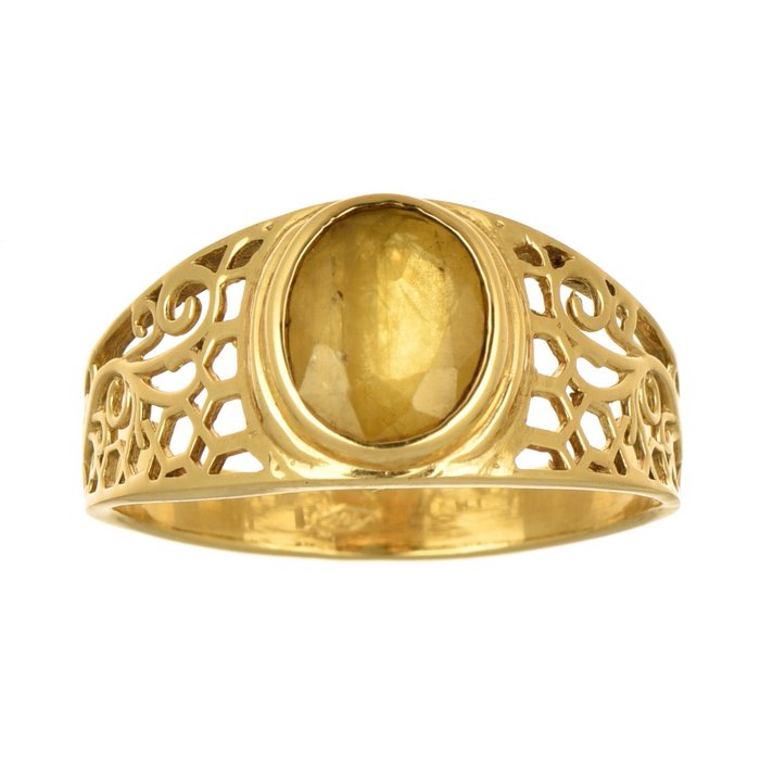Image 2 of 18 kt. Gold - Ring - 4.30 ct Peridot
