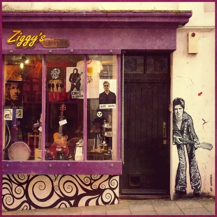 Jef Aérosol (1957) - "Ziggy's Emporium" vinyl bowie 1ère édition