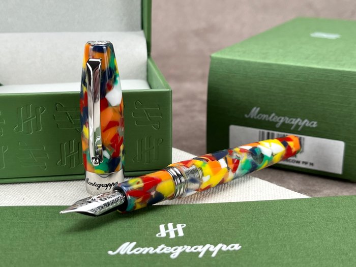 Montegrappa - Mosaic Resin & Stainless steel - Stylo à plume