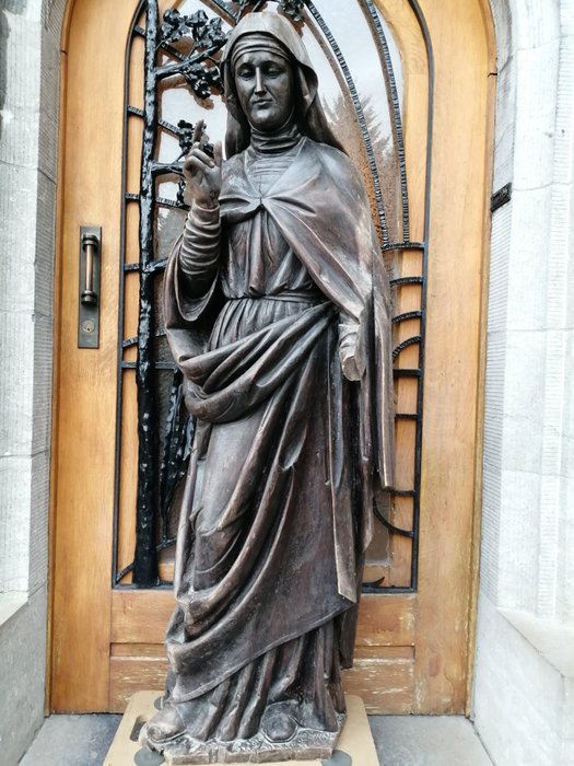 Preview of the first image of Sculpture, St Anna, Mother of Mary (150 cm.) - Wood - 19th century.
