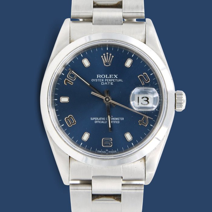 Rolex - Date - Blue Arabic Dial - 15200 - Unissexo - 1990-1999