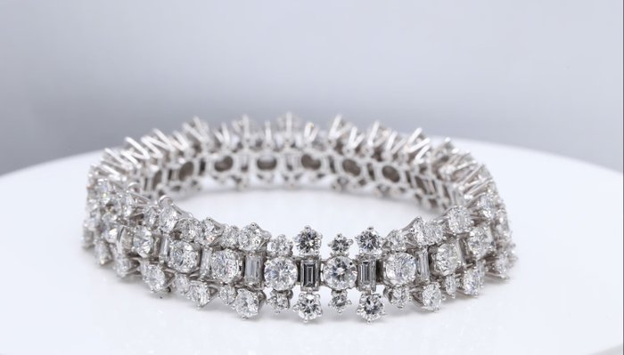 Image 2 of Platinum - Bracelet - 28.30 ct - Diamonds