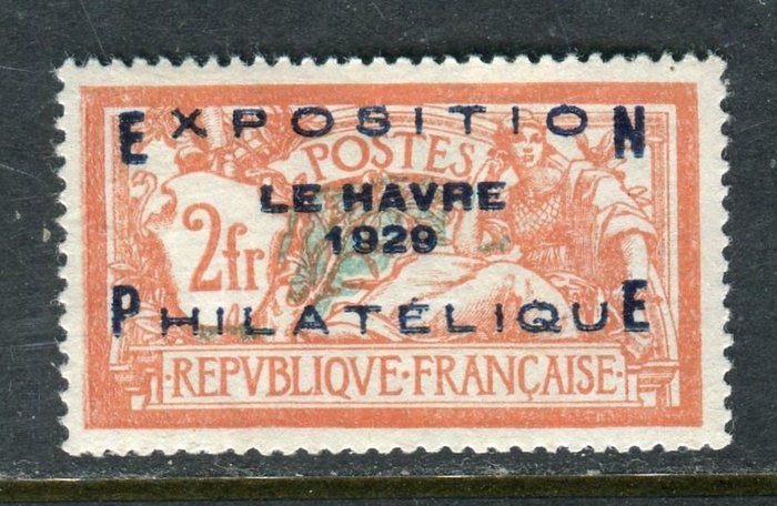 Preview of the first image of France 1929 - Superbe n° 257A Neuf ** Centrage Parfait.