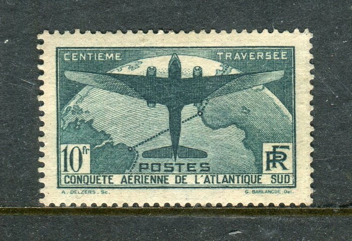 Preview of the first image of France 1937 - Superbe & Rare n° 321 Neuf ** - Signé Calves.