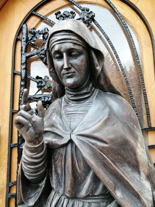 Image 3 of Sculpture, St Anna, Mother of Mary (150 cm.) - Wood - 19th century
