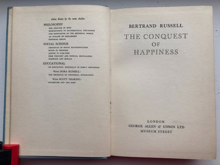 bertrand russell essay the conquest of happiness pdf
