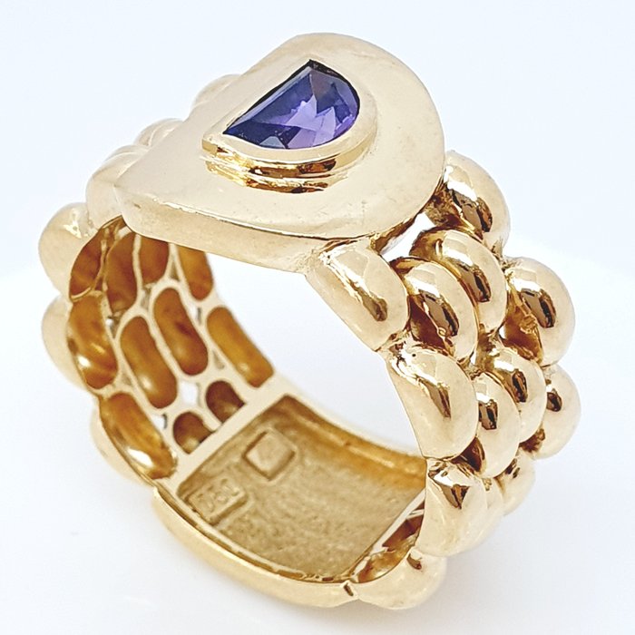 Image 2 of 18 kt. Yellow gold - Ring - 0.50 ct Amethyst
