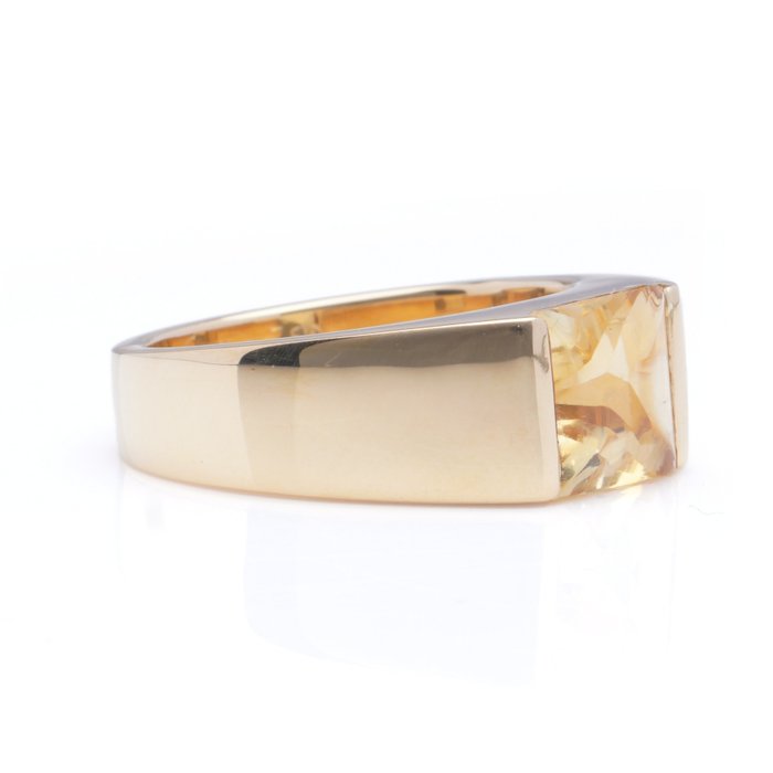 Image 3 of Cartier tank - 18 kt. Yellow gold - Ring - 2.27 ct Citrine