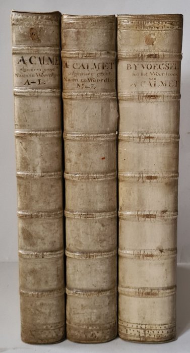 Augustinus Calmet – Het algemeen historisch, chronologisch, geografisch, naam- en woordenboek van den Bybel + Byvoegzel – 1725