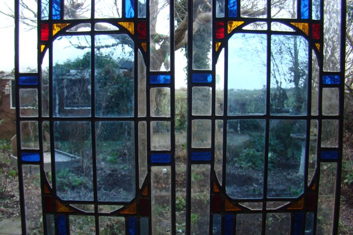 Image 2 of Art Deco stained glass windows (2)