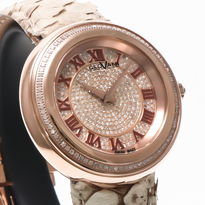 Preview of the first image of GEOVANI - Swiss Diamond Watch - GOL527-RL-DD-4 "NO RESERVE PRICE" - Women - 2011-present.