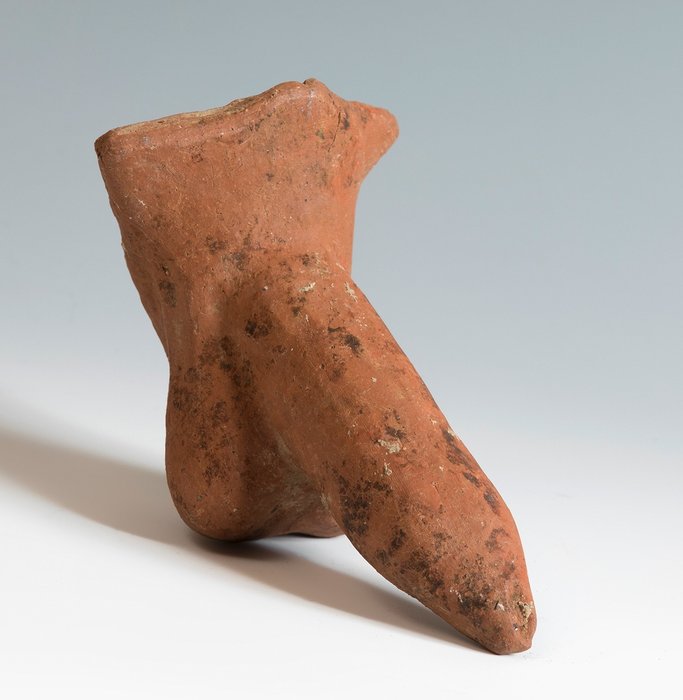 Etruscan Terracotta Votive model of a male reproductive system. 4th - 1st century BC. 15 cm L. Spanish Export License.