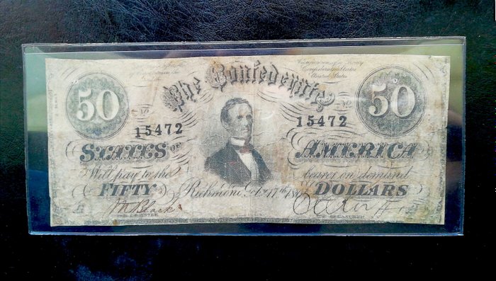 Amerikai Egyesült Államok - Confederate States - 50 Dollars 1864 - Pick 70