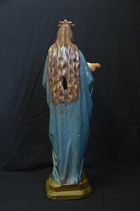 Image 2 of Our Lady of victories sculpture - Earthenware - First half 20th century