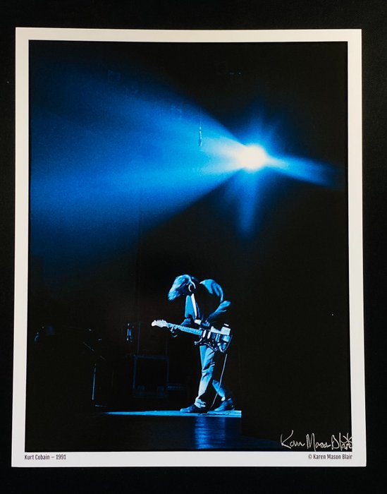 Nirvana - Kurt Cobain - Photo - Signed by the Photographer Karen Mason Blair - 20x25 cm - Signed - Photo