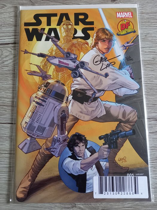 Image 2 of Star Wars #1 "Dynamic Forces Greg Land Cover" - Signed by legendary artist Greg Land!! With DF COA