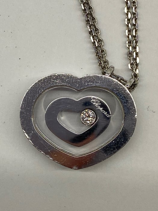 Preview of the first image of Chopard - 18 kt. White gold - Necklace with pendant - Diamonds.