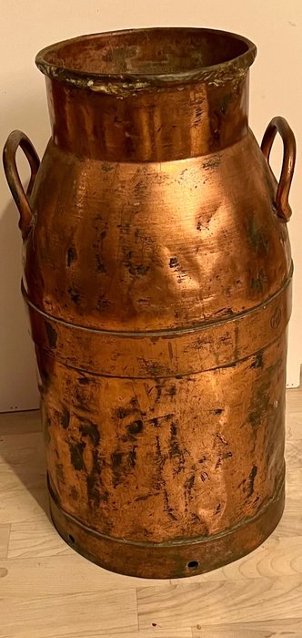 Image 2 of Heavy Milk Container - Copper - 19th century