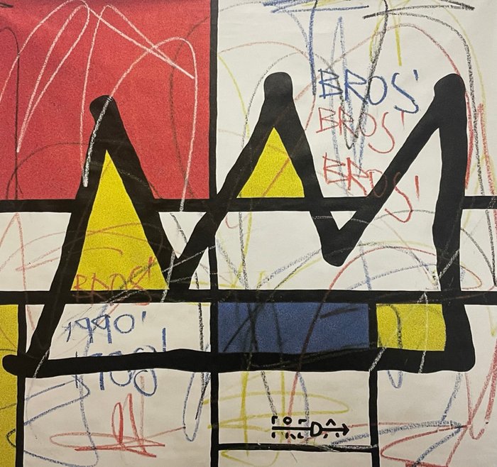 Preview of the first image of Freda People (1988-1990) - Mondrian And Basquiat.