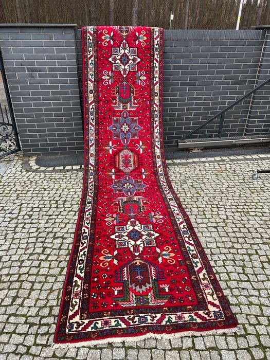 獨特的老赫里茲 - 長條地毯 - 450 cm - 109 cm