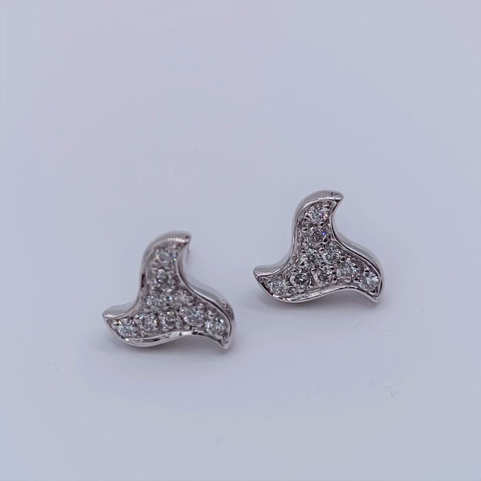 Image 2 of Vasari - 18 kt. White gold - Earrings - 0.31 ct Diamond