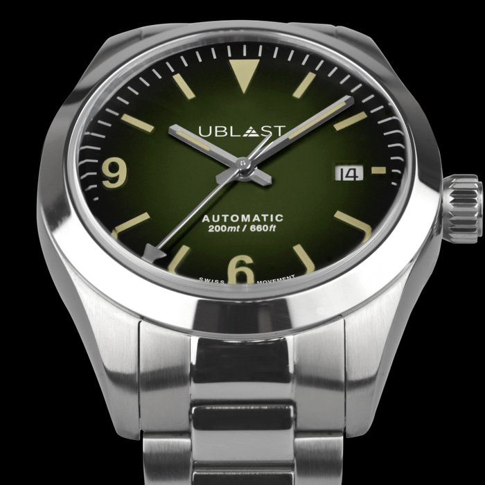 Preview of the first image of Ublast - Explorer - Automatic Swiss MOVT - UBEXDA40GN - Sub 20 ATM - Men - New.