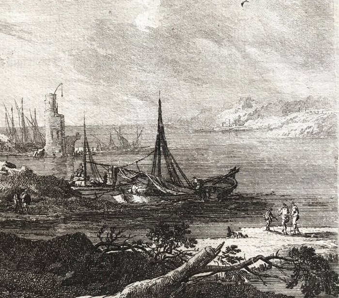 Image 3 of Nicolas Perelle (1631-1695) - "Paesaggio costiero"