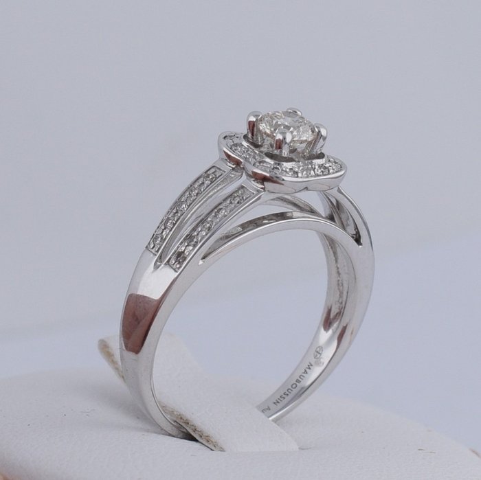Image 3 of Mauboussin - 18 kt. White gold - Ring - 0.30 ct Diamond - Diamonds