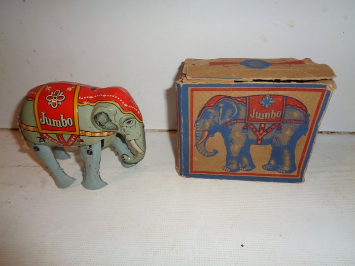 Blömer & Schuler - Jumbo elefante in lamiera con meccanismo a orologeria - 1940-1949 - Germania