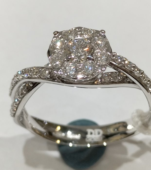Image 2 of 18 kt. White gold - Ring - 0.23 ct Diamond - Diamonds