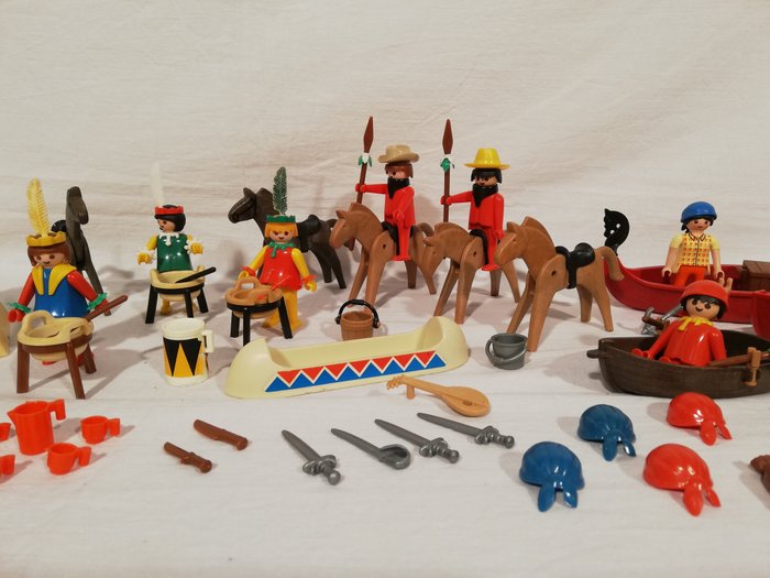 Image 3 of Playmobil Geobra - Collection vintage Playmobil Indians / Cowboys / Pirates - 1970-1979