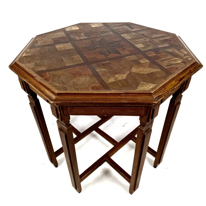 Image 3 of Elegant wooden side table with marquetry Approx. 1860 - Wood - 19th century