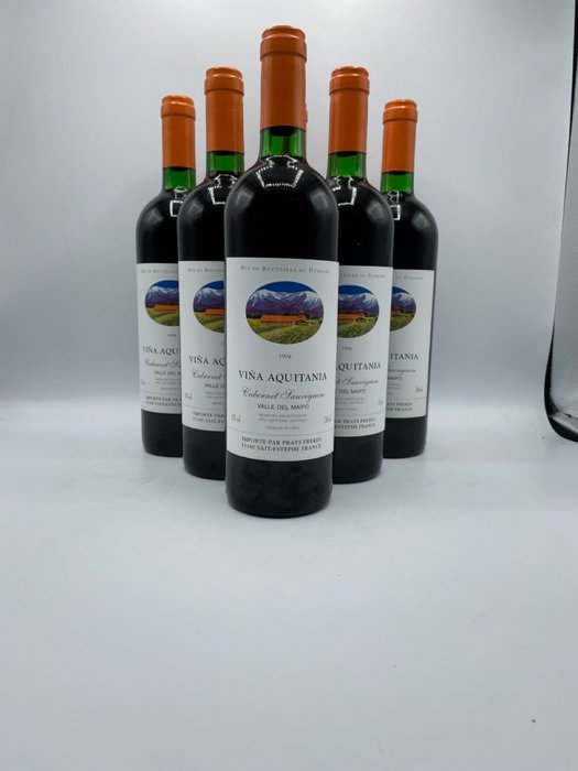 1994 Vina Aquitania Santiago, Valle del Maipo - Maipo dalen - 6 Flaske (0,75Â l)
